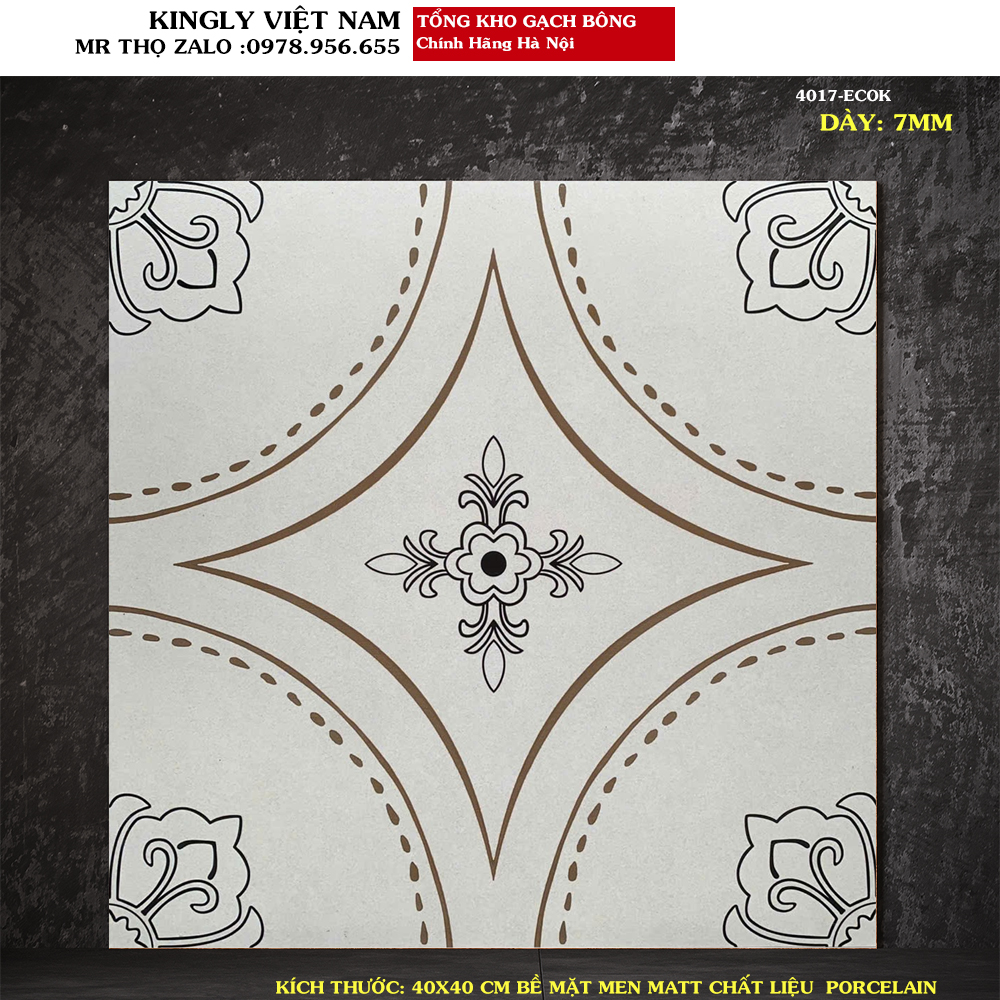 Gạch bông lát nền cổ điển 40x40 4017